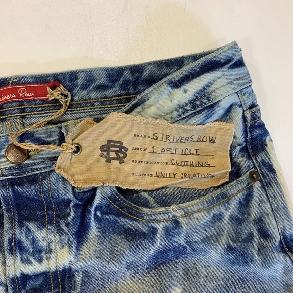 Strivers Row Men's Grey Birch Distressed Fit Raw Bleached Jeans Size 30x31 NWT - Picture 10 of 14